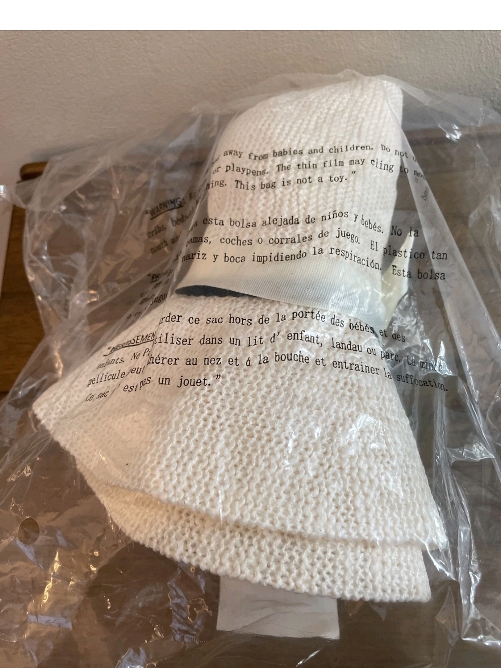 Rachel Zoe Riviera Wide-Brim Hat in Ivory with Black Trim - Picture 8 of 8